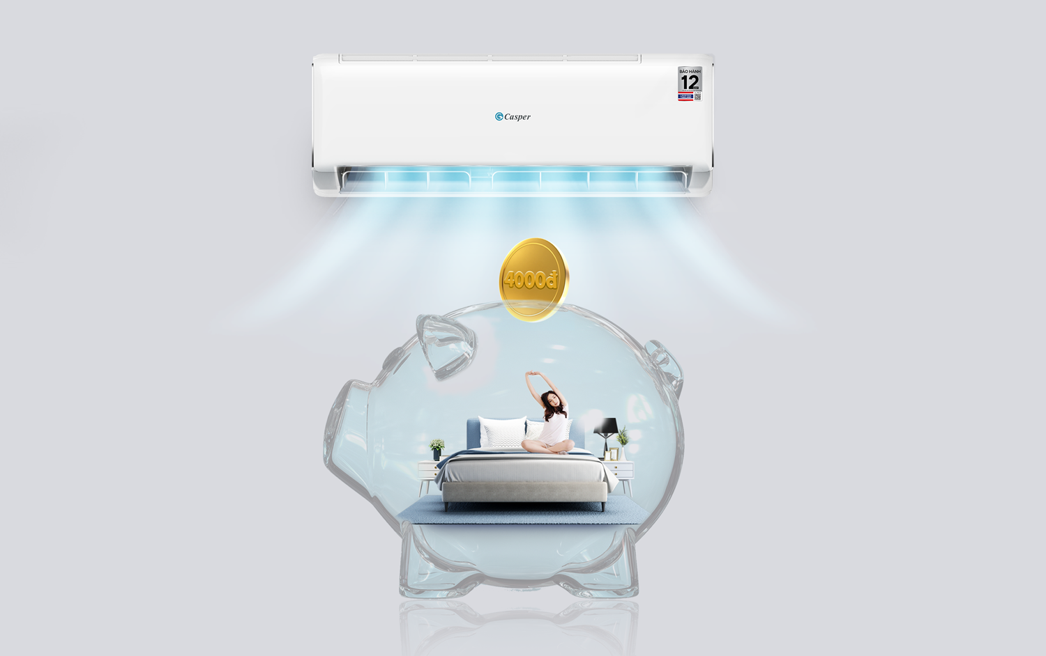 Điều hòa Casper TC-18IS36 ứng dụng công nghệ Inverter tiên tiến