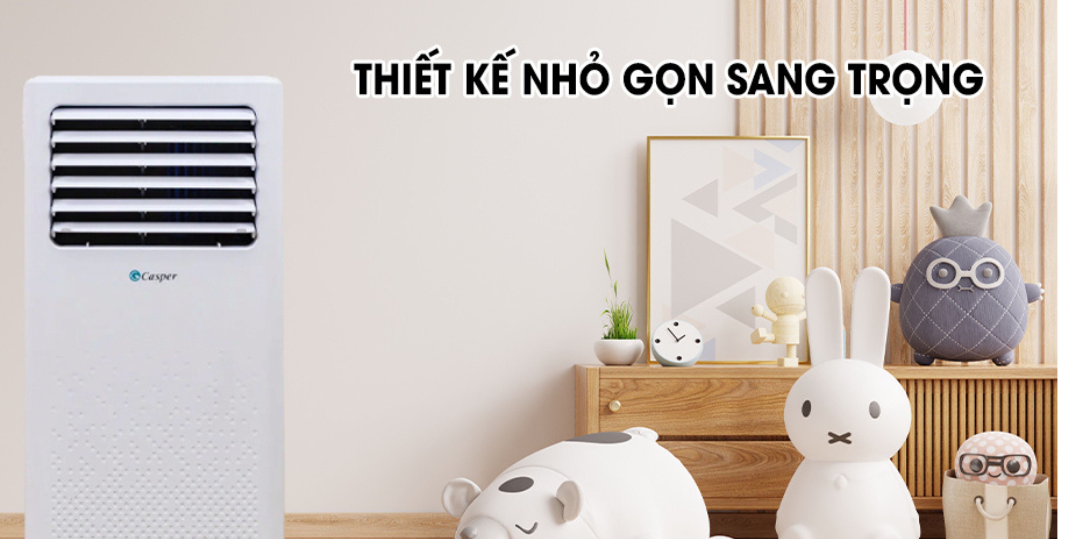dieu hoa di dong casper phu hop voi khong gian hep Sản phẩm đặc biệt phù hợp với những nơi không có không gian lắp dàn nóng ngoài trời