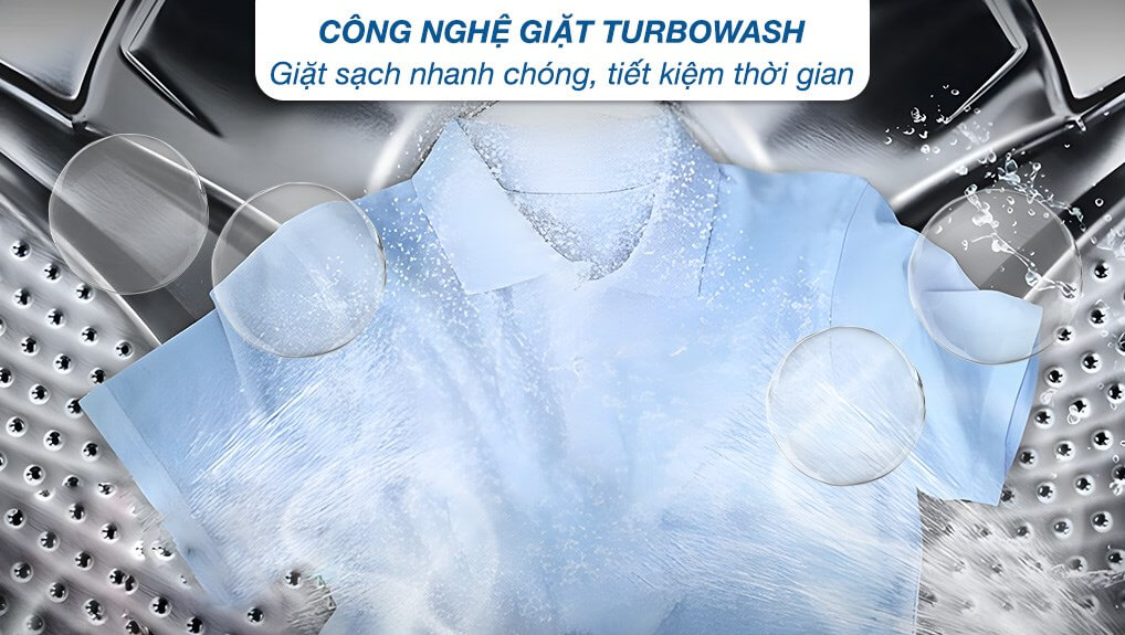 Công nghệ Turbowash giặt sạch nhanh chóng