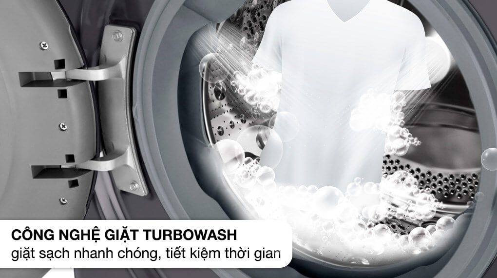 Giặt sạch nhanh vượt trội với công nghệ Turbowash