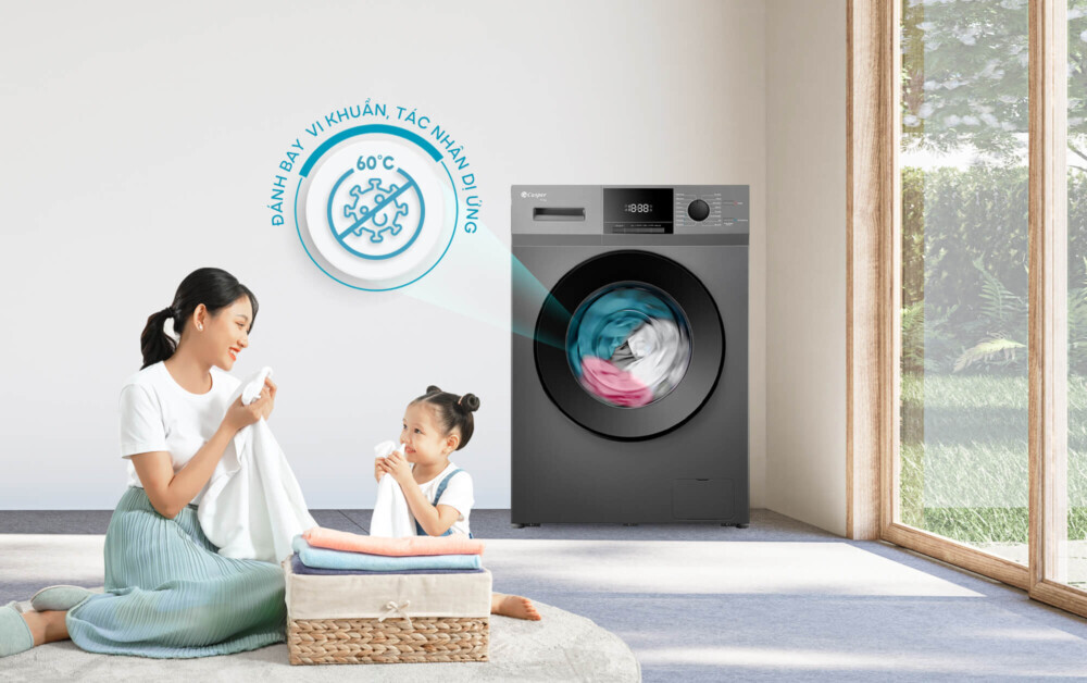 Giặt nước nóng lên đến 95°C Giặt nước nóng lên đến 95°C