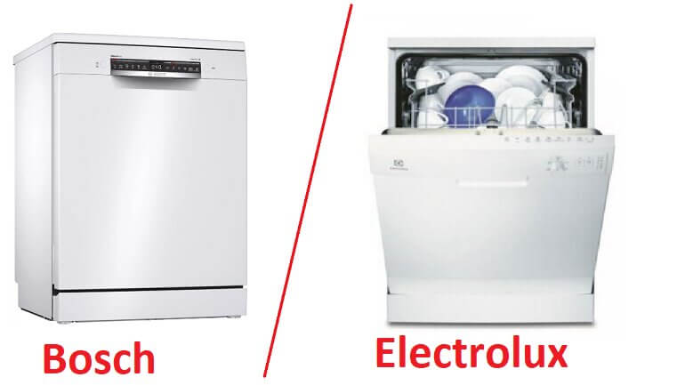 So sánh máy rửa bát Bosch và Electrolux