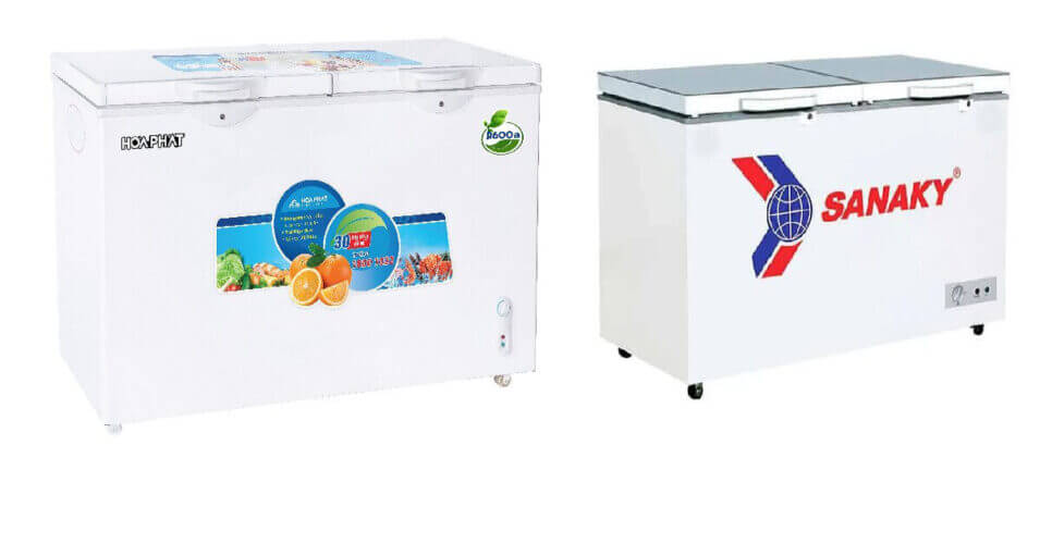 So sánh thiết kế của tủ đông Hòa Phát và Sanaky