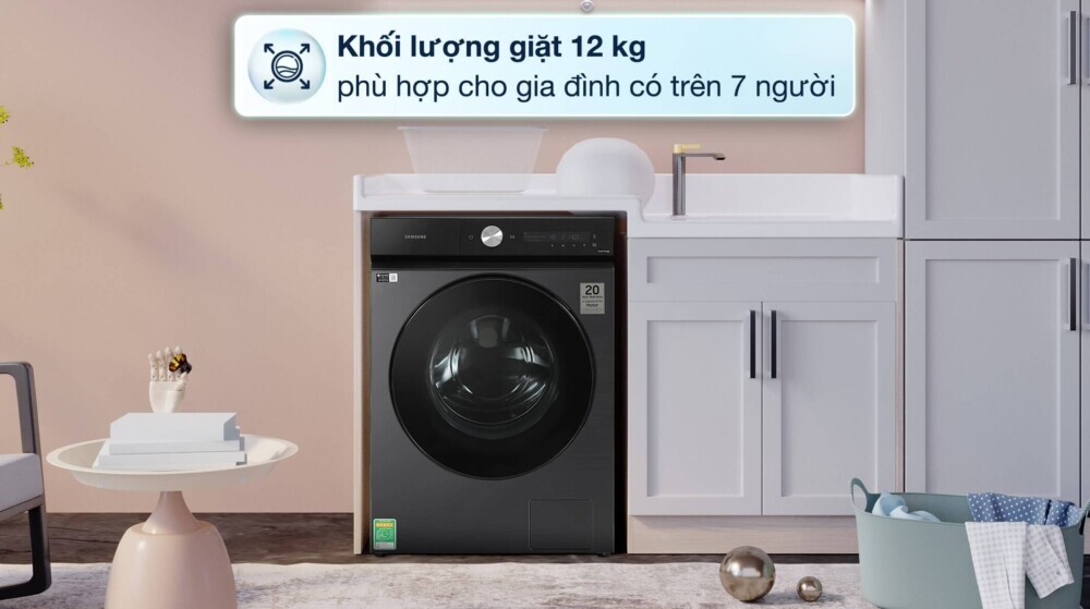 may giat 12 kg phu hop cho gia dinh co tren 7 nguoi (1) Máy giặt 12 kg phù hợp cho gia đình có trên 7 người