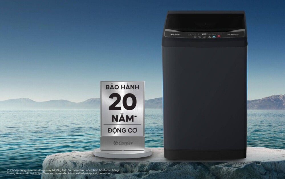 Máy giặt được sản xuất theo tiêu chuẩn chất lượng cao từ Thái Lan, mang đến độ bền vượt trội cùng khả năng vận hành ổn định trong suốt quá trình sử dụng.