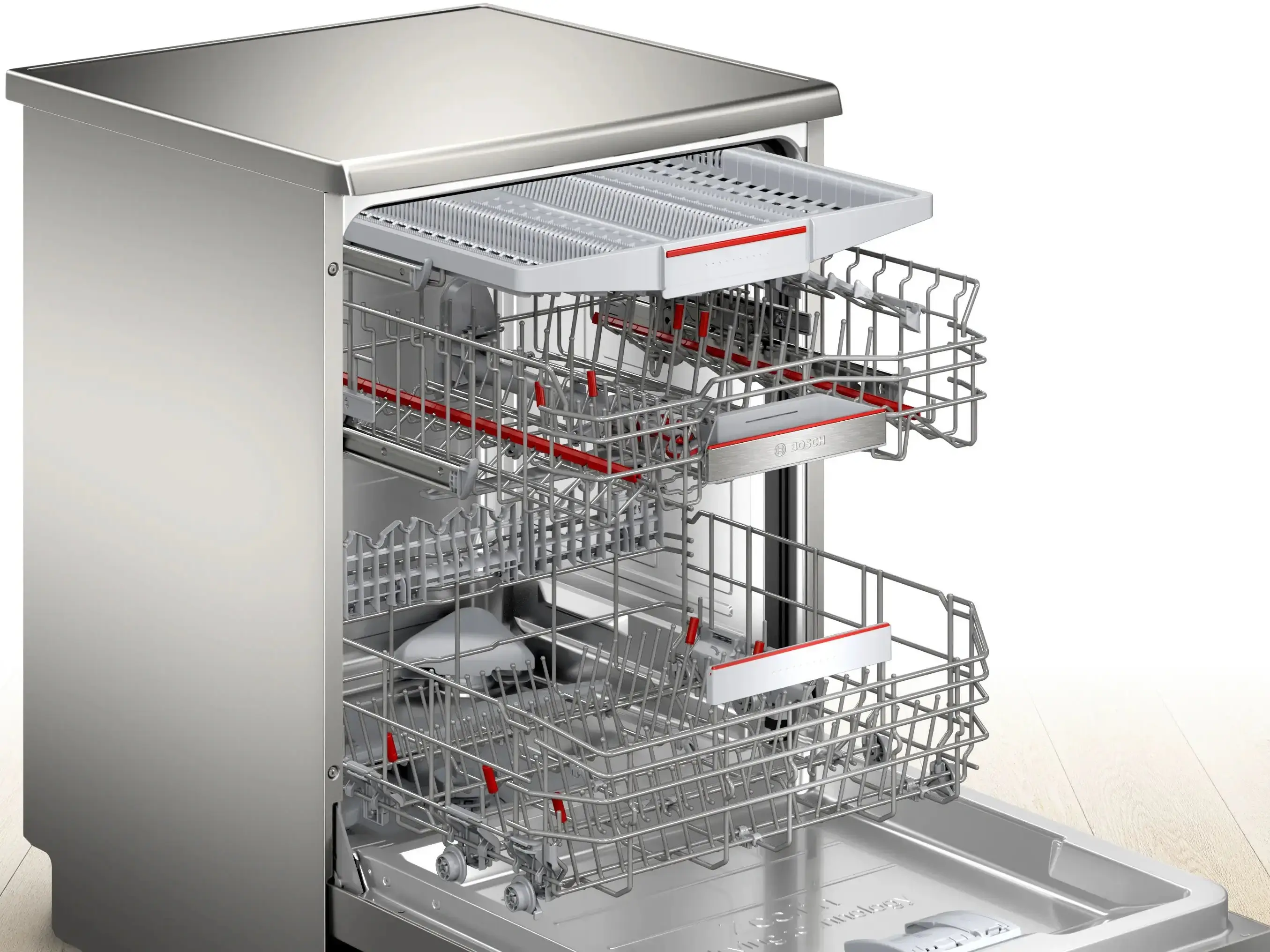 Máy rửa bát Bosch SMS6ZCI02P Series 6 được trang bị khoang rửa rộng rãi với sức chứa lên tới 14 bộ đồ ăn tiêu chuẩn Châu Âu.