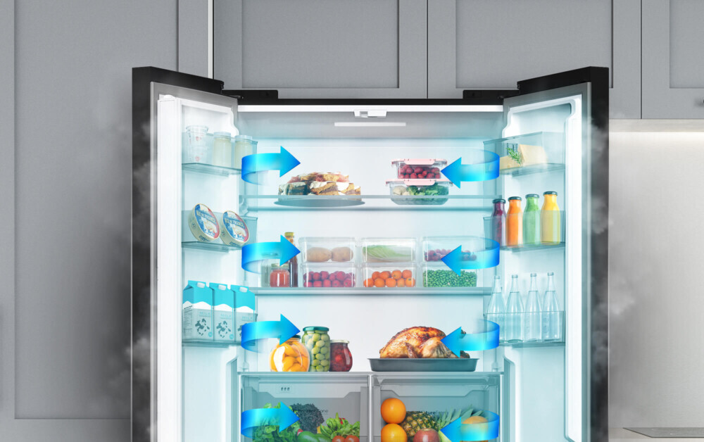 Tủ lạnh Casper nhiều cửa 432L EcoFresh RM-E432PBS được trang bị công nghệ làm lạnh đa chiều Multi AirFlow tiên tiến