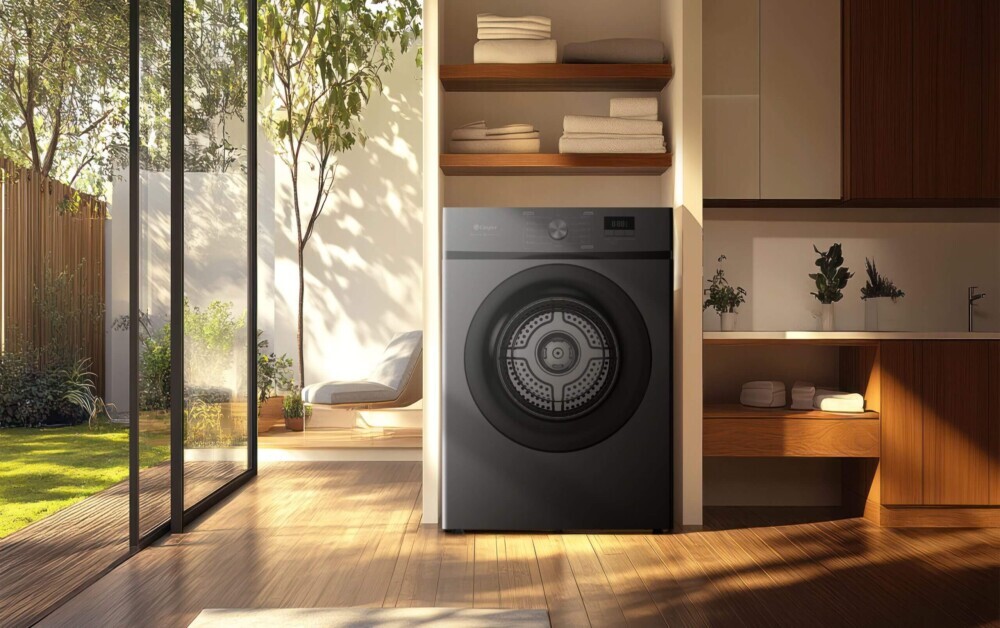Máy sấy thông hơi Casper TD-E82VG1 gây ấn tượng với thiết kế hiện đại, tinh tế cùng gam màu ghi xám sang trọng,