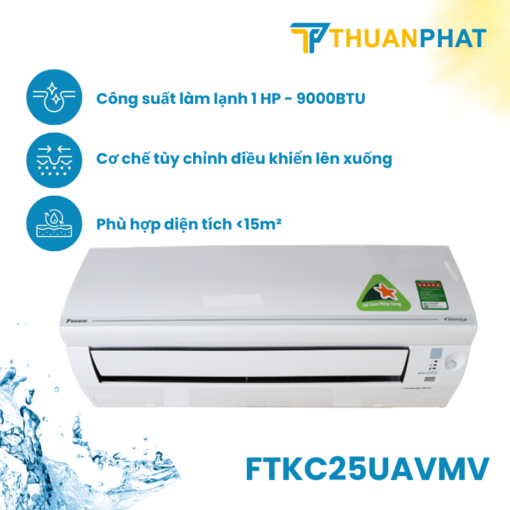 Dieu hoa Daikin Inverter 1 Chieu 9.000 BTU FTKB25XVMV