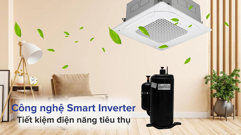 Điều hòa âm trần LG ZTNQ48GMLA1/ZUUQ48GV1 được trang bị công nghệ Dual Inverter thế hệ mới do LG nghiên cứu và phát triển.