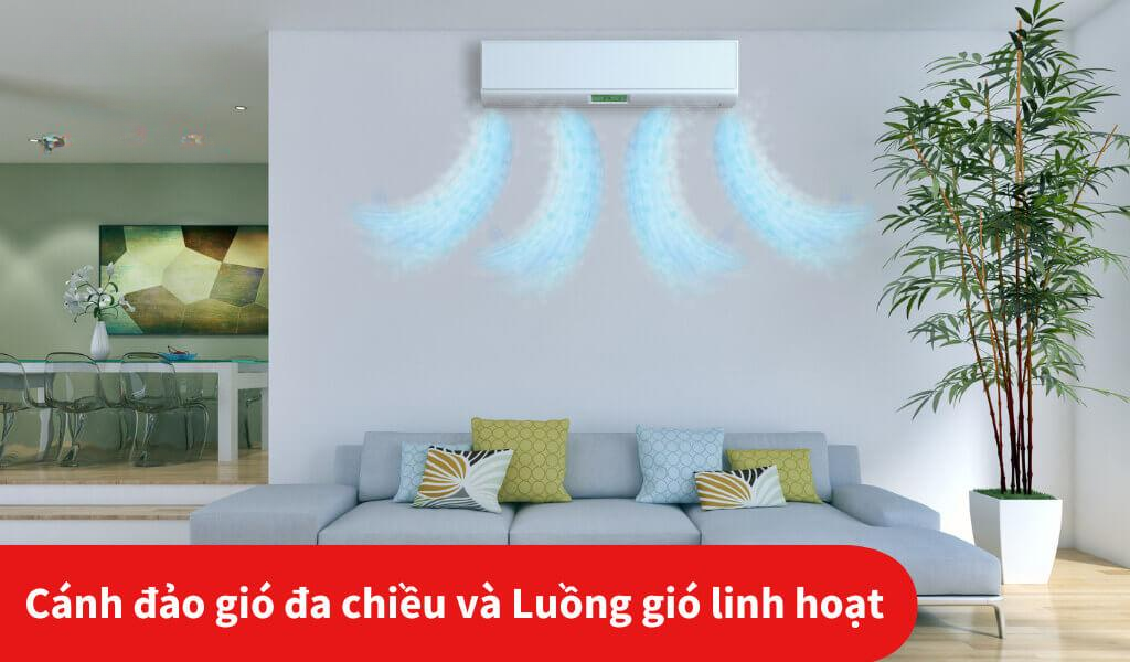 Dàn lạnh Daikin cho phép điều chỉnh độ mở và hướng gió theo ý muốn