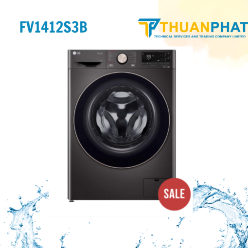 Máy giặt cửa ngang LG màu đen 12kg FV1412S3B