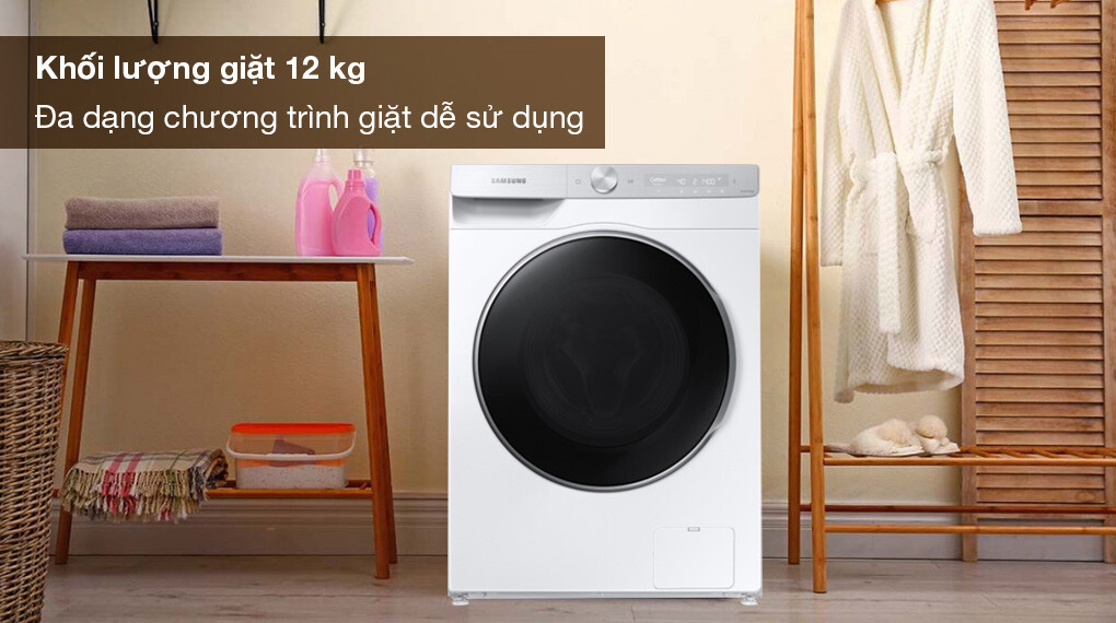 Hình ảnh máy giặt 12kg phù hợp với gia đình 6-8 người 