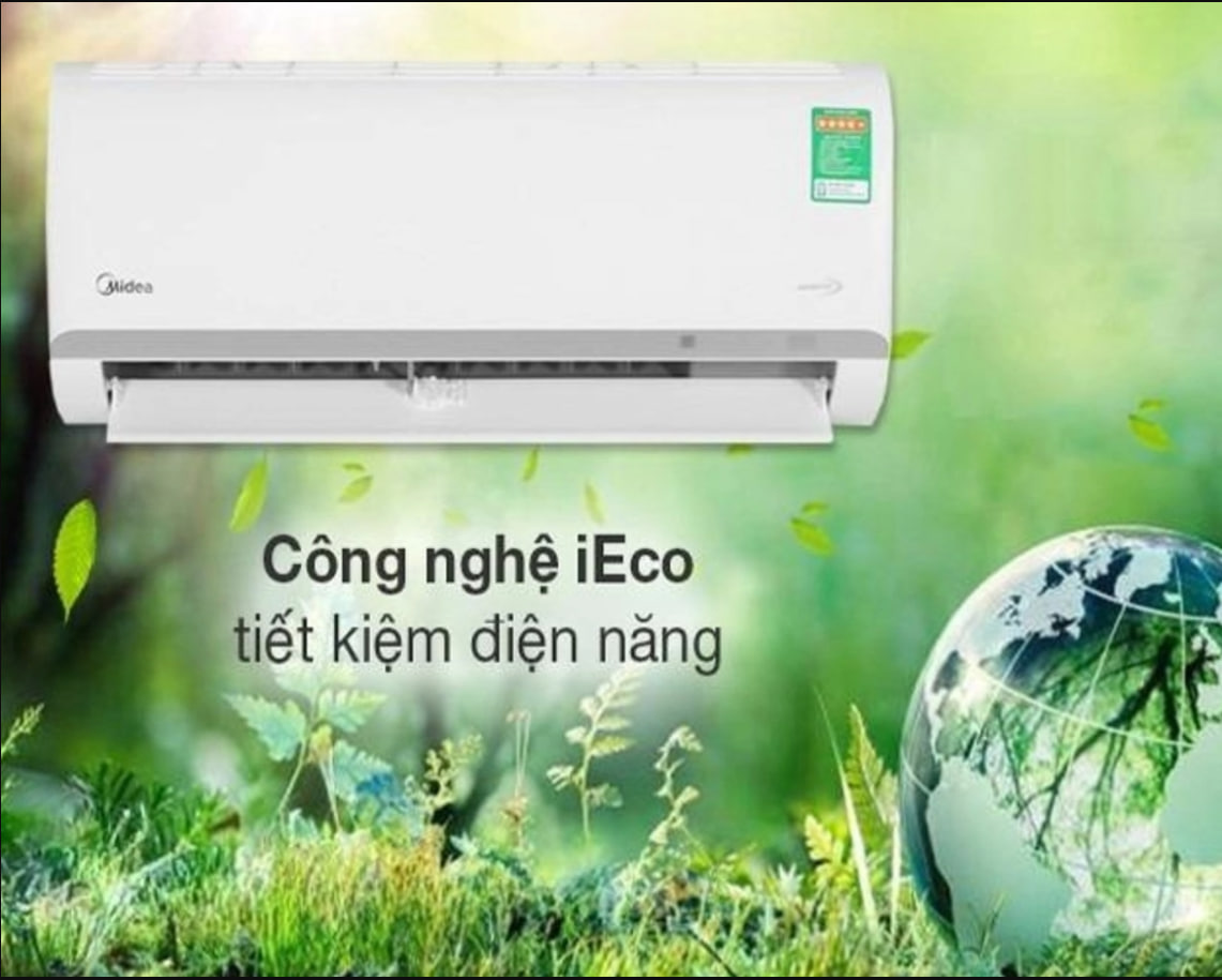 Điều hòa Midea 9000 BTU Cơ MSAF6-10CDN8 sử dụng công nghệ tiết kiệm điện năng hiệu quả