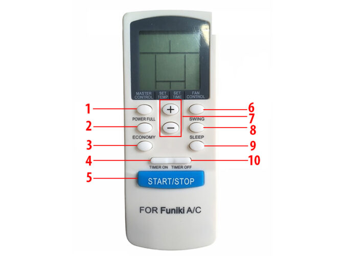 ky hieu tren remote dieu hoa funiki mau 2