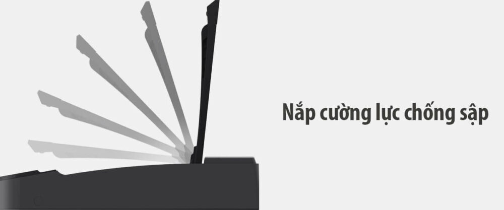 Nắp kính cường lực đóng êm ái