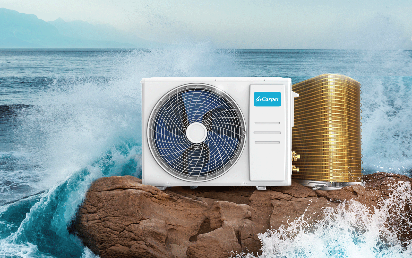 dan nong ben bi ma vang Điều hòa Casper 12000BTU 1 chiều dàn trao đổi nhiệt bằng đồng nguyên chất, tăng hiệu suất làm lạnh và tuổi thọ