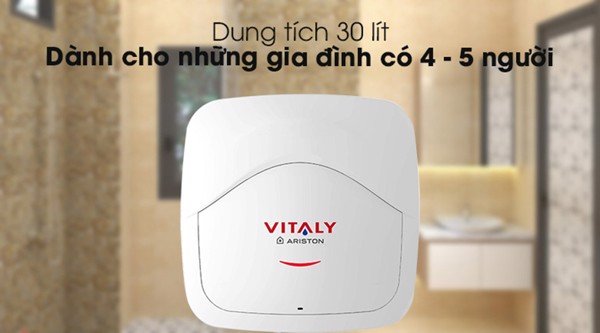 binh nong lanh ariston vitaly 30 thiet ke
