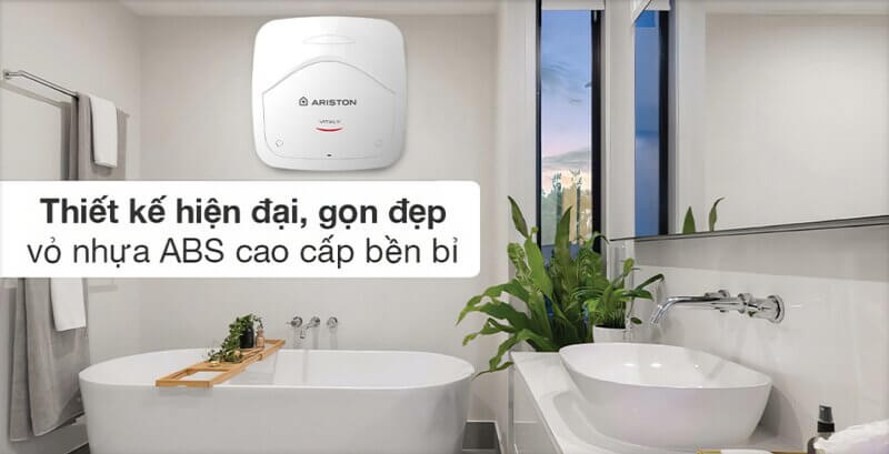 binh nong lanh ariston vitaly thiet ke hien dai
