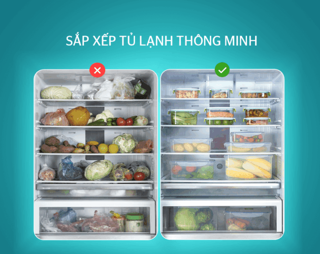 Cách giữ thực phẩm trong tủ lạnh
