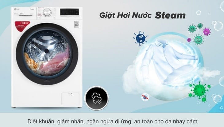 Công nghệ giặt hơi nước LG