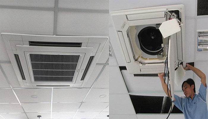 Điều hòa âm trần bị chảy nước