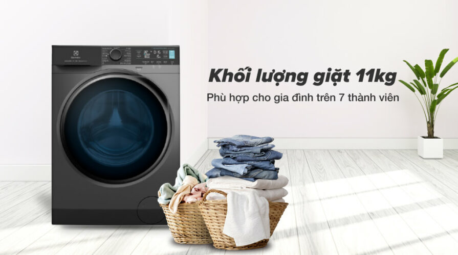 electrolux inverter 11 kg phu hop gia dinh dong