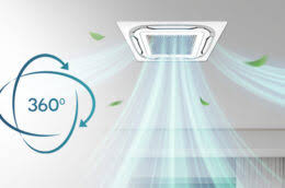 Luồng gió 360 của điều hòa âm trần casper