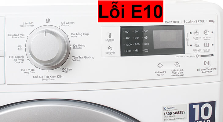 nguyen nhan may giat electrolux loi e10 va cach khac phuc