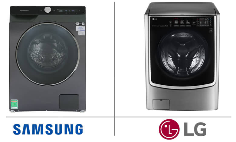 So sánh thiết kế máy giặt LG và Samsung