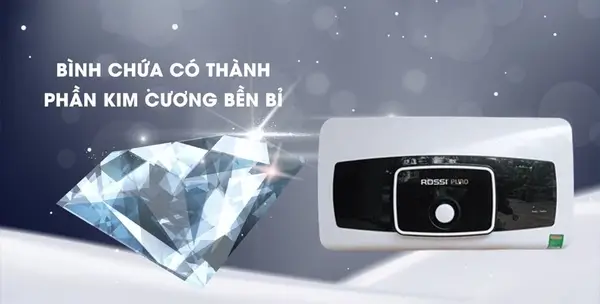 Thành phấn kinh cương trên bình nóng lạnh rossi puro