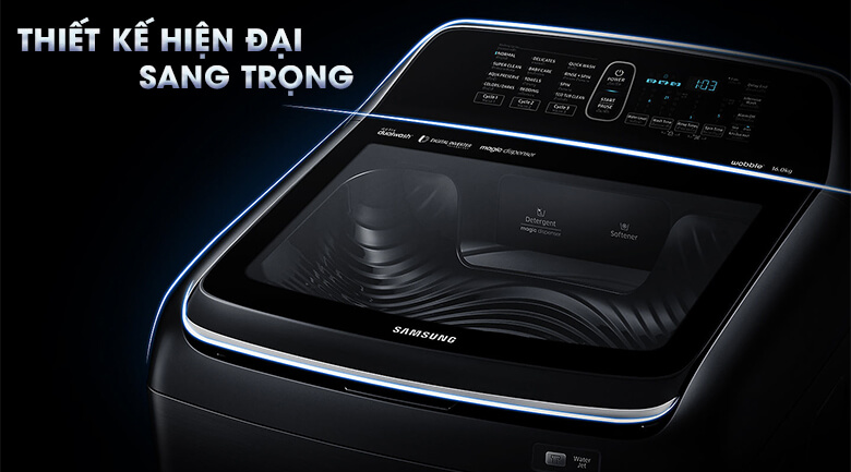 Thiết kế sang trọng của máy giặt samsung
