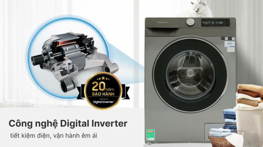 Tiết kiệm với công nghệ inverter của máy giặt samsung
