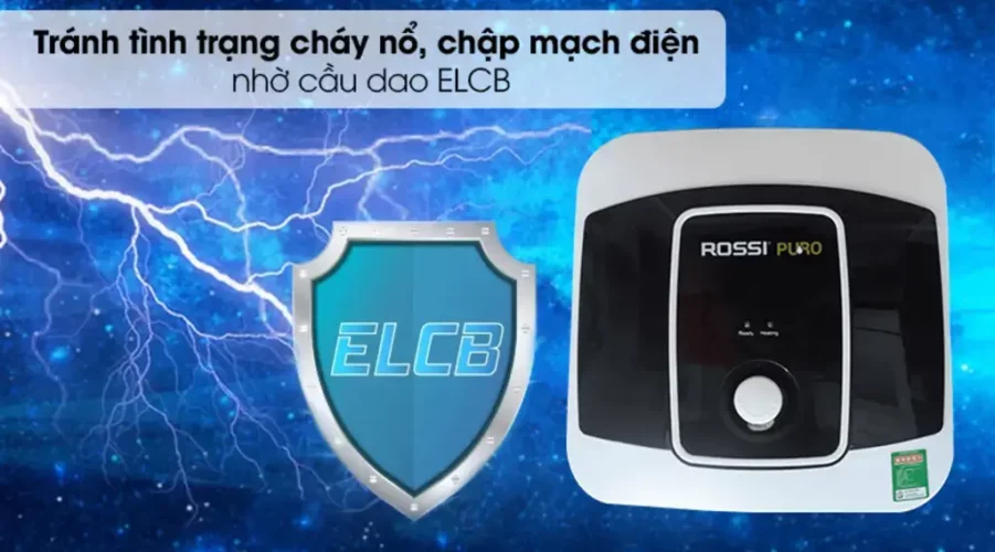 tính năng elcb của bình nóng lạnh rossi puro