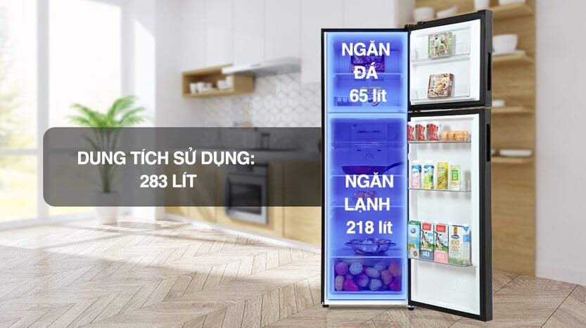 tu lanh aqua inverter 283 lit dung tich