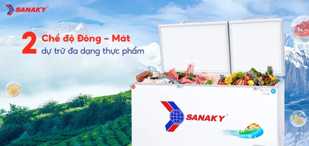 Mát linh hoạt bảo quản đa dạng thực phẩm