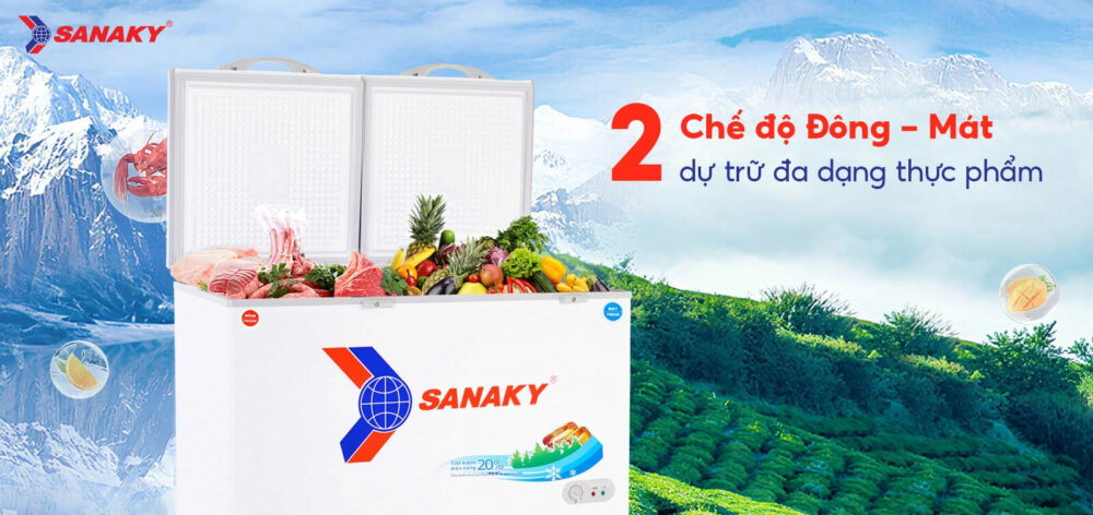 Mát linh hoạt, bảo quản đa dạng thực phẩm