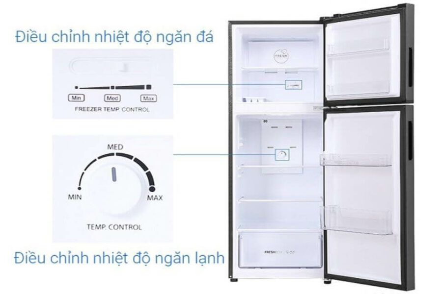 cach dieu chinh nhiet do tu lanh aqua