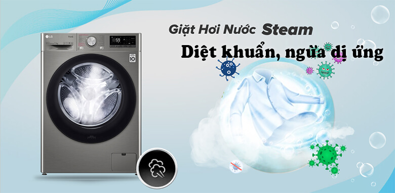 công nghệ giặt hơi nước steam