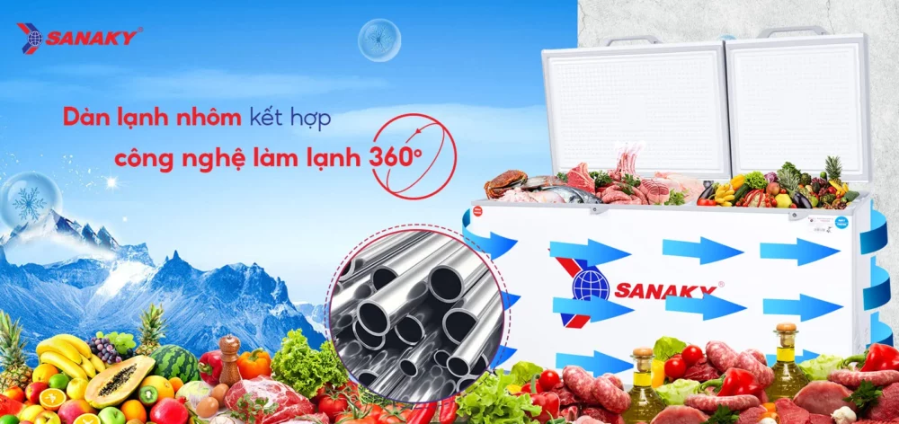 Dàn lạnh nhôm & hệ thống làm lạnh 360 độ