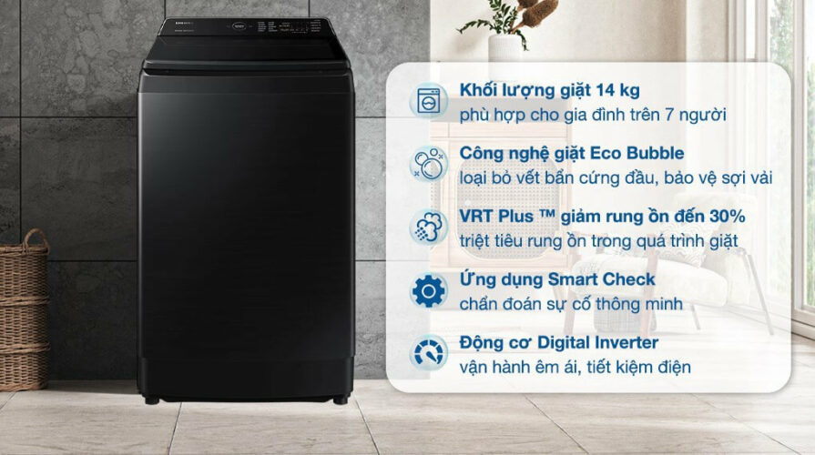 Tổng quan máy giặt samsung 14kg wa14cg5745 