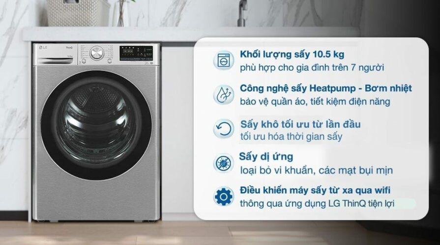 Giới thiệu tổng quát máy sấy LG DVHP50P