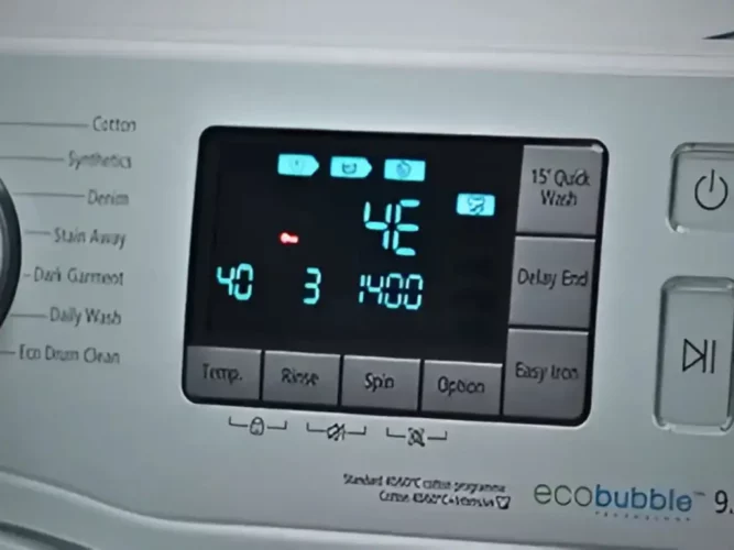 Lỗi 4E trên máy giặt Samsung