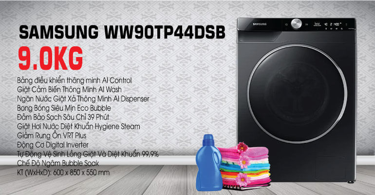 Máy giặt samsung ww90tp44dsb/sv