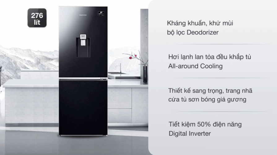 Tủ lạnh samsung RB27N4190BU-SV