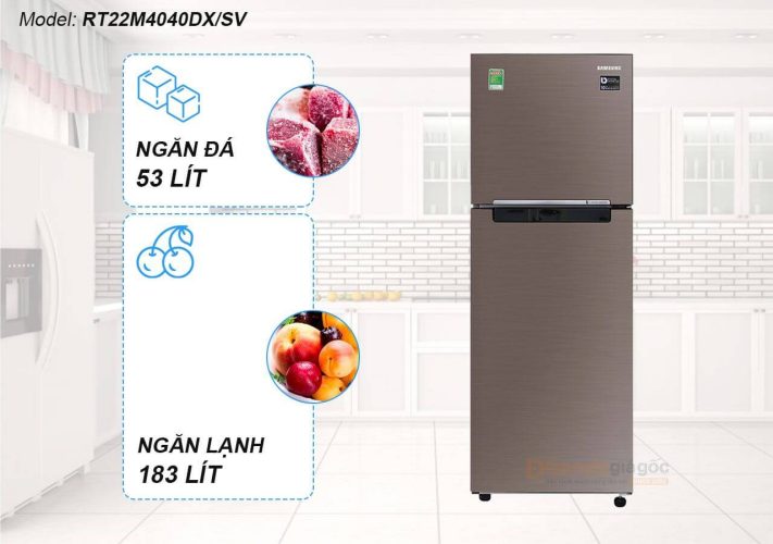 Tủ lạnh samsung rt22m4040dx/sv 
