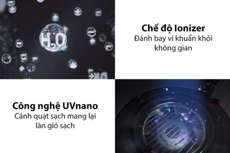 LG PuriCare Aero Booster AS55GGSY0.ABAE được tích hợp công nghệ UVnano™ hiện đại LG PuriCare Aero Booster AS55GGSY0.ABAE được tích hợp công nghệ UVnano™ hiện đại