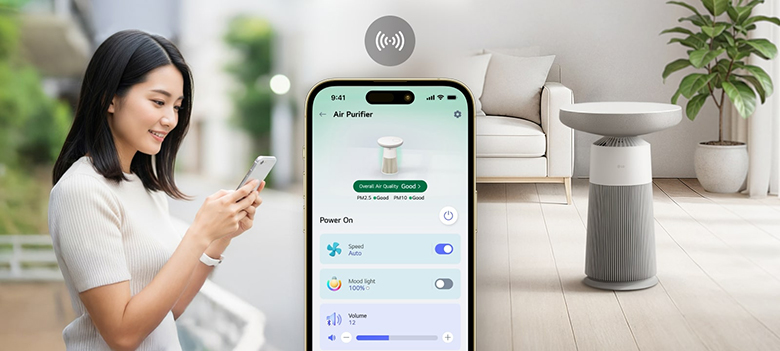 Máy lọc không khí LG AS20GSHU0.ABAE hỗ trợ kết nối LG ThinQ