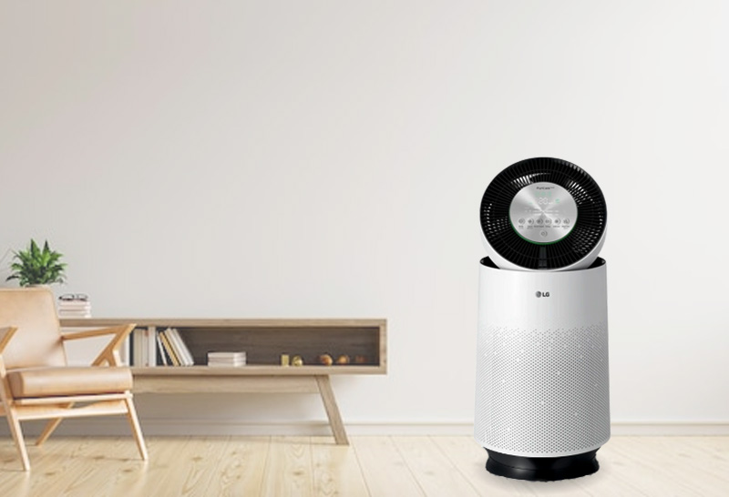 Máy lọc không khí LG Puricare gây ấn tượng với thiết kế hiện đại và độc đáo