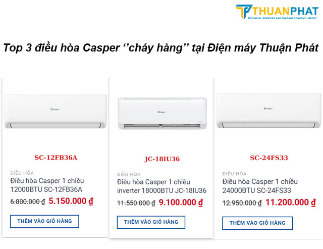 Casper Top dieu hoa tot nhat hien nay